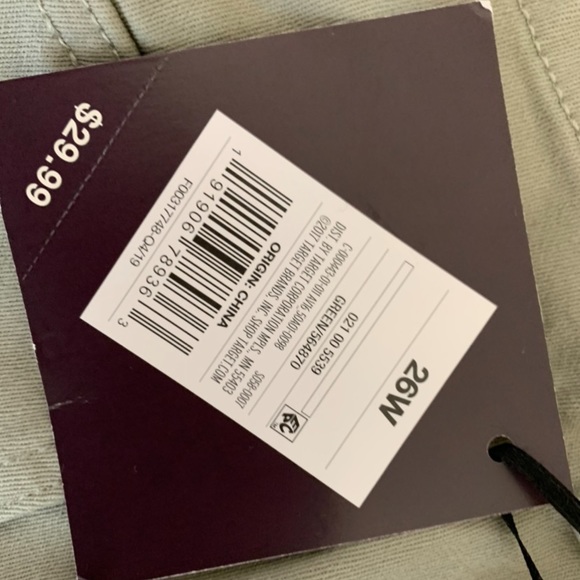 Ava & Viv sage green pants 26W - Picture 2 of 3